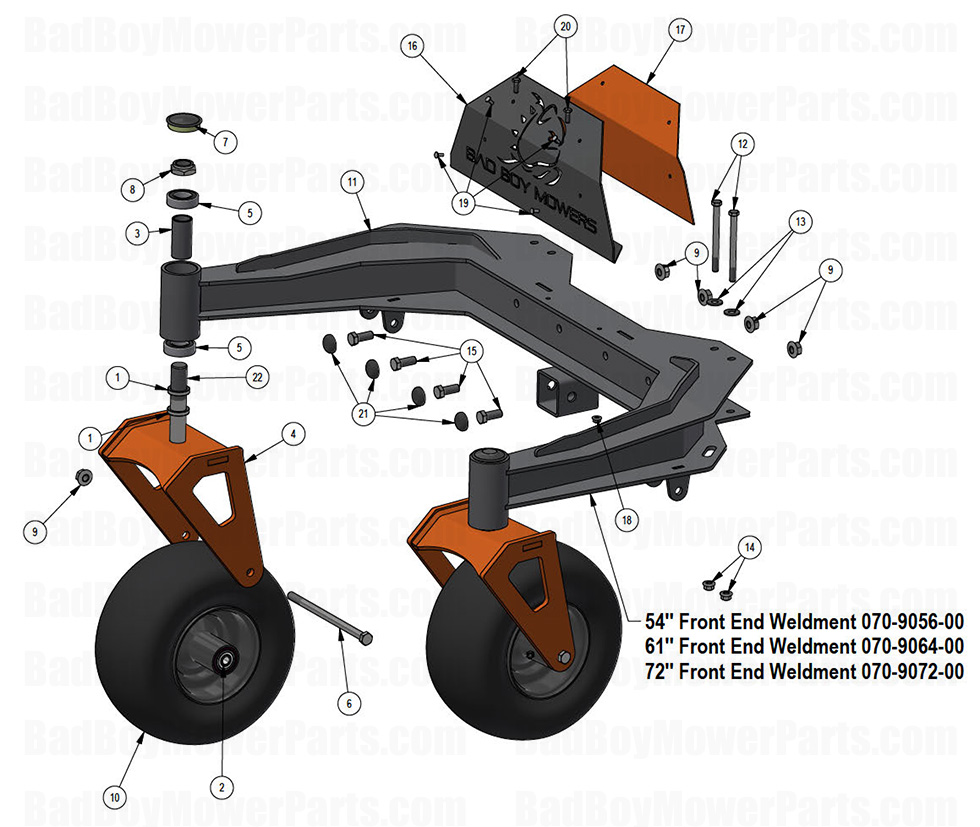 4200 - Bad Boy Mower Parts Lookup > 2025 > Revolt X > Front End